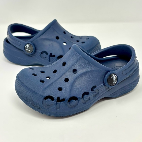 CROCS Baya Clogs Beach Sandals Blue Slip On Lightweight Shoes Washable Size 10 - Picture 1 of 8